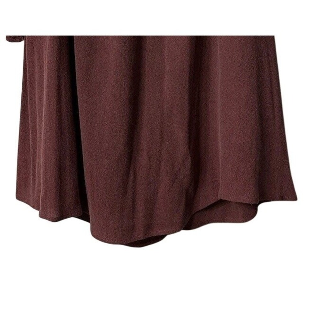 NWT Lavender Brown Womens Casual Spring Summer Washed Burgundy Dress Size XS - Picture 3 of 9